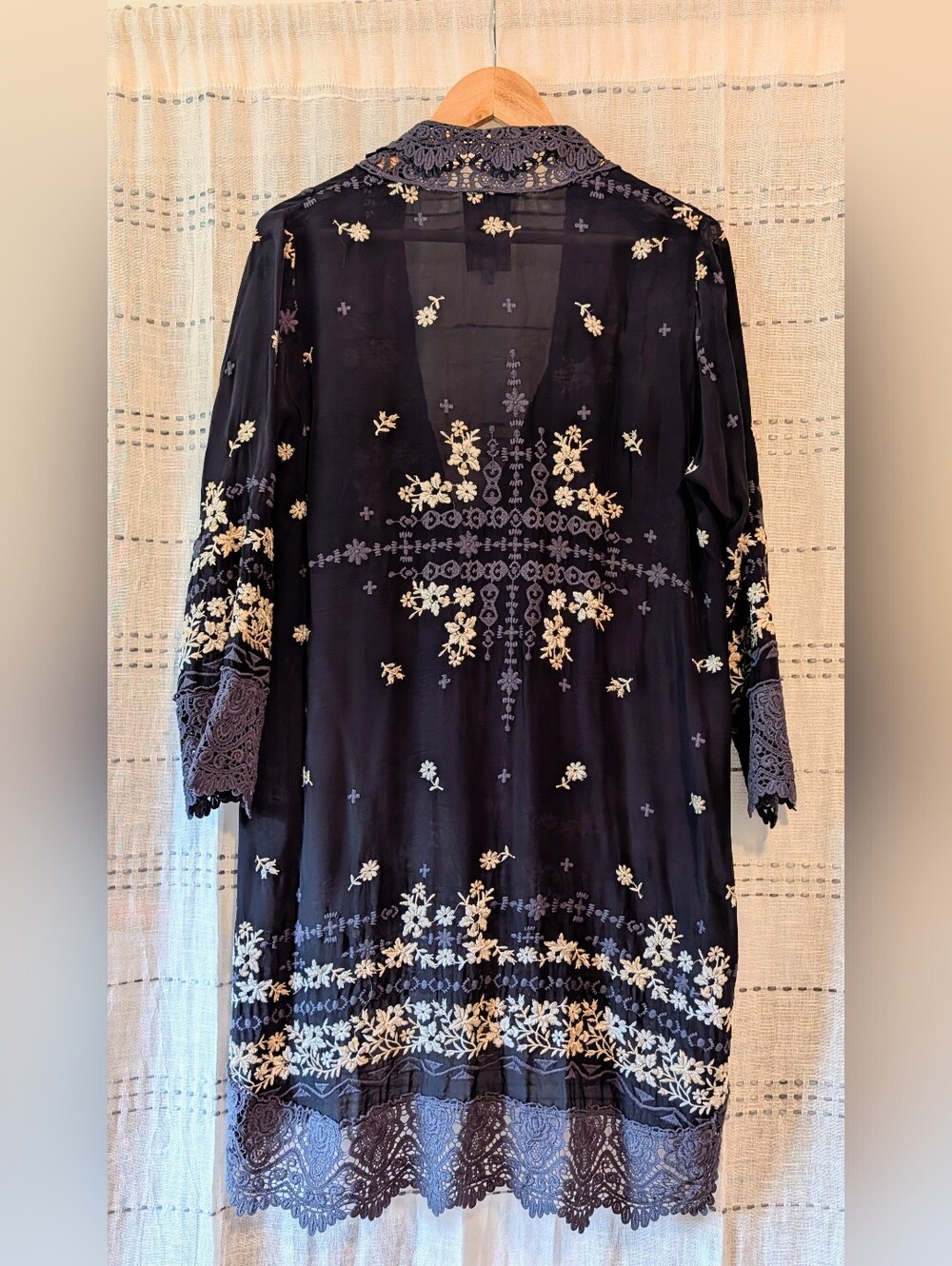 Johnny Was Sheer Lace Duster Size XS - Picture 3 of 4